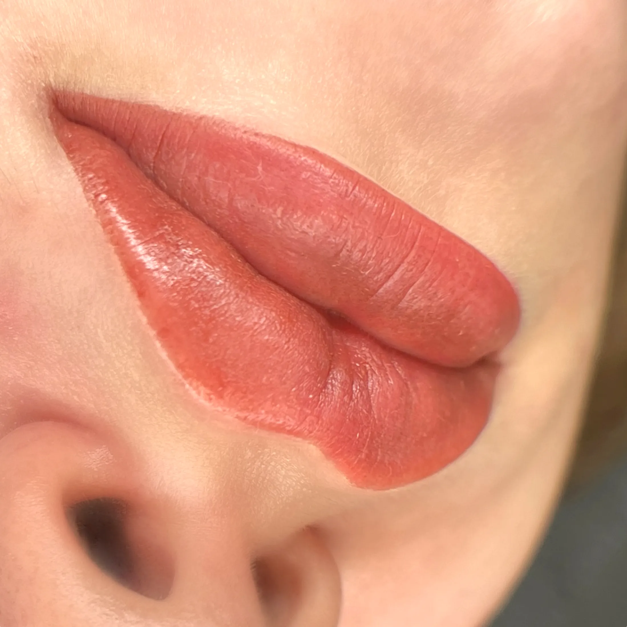 natural look lip tattoo